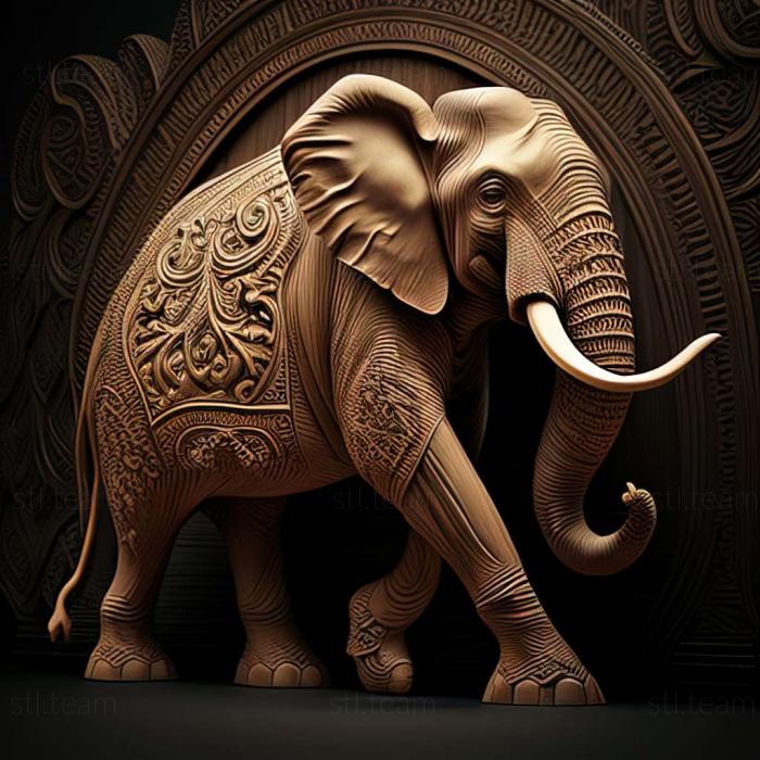 3D model Abul Abbas elephant famous animal (STL)